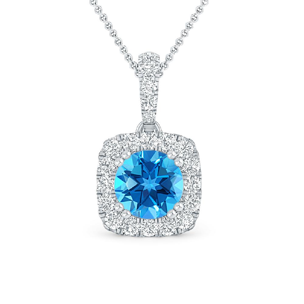 White Gold - Blue Topaz