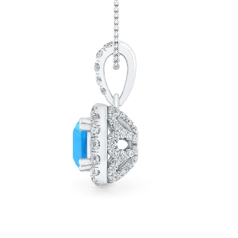 White Gold - Blue Topaz