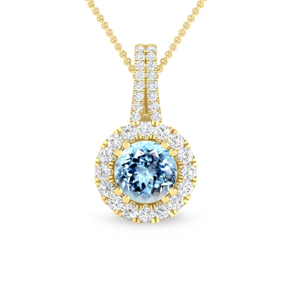 Yellow Gold - Aquamarine