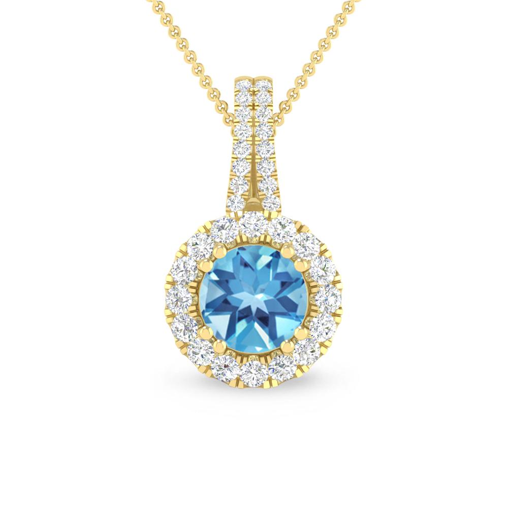 Yellow Gold - Blue Topaz