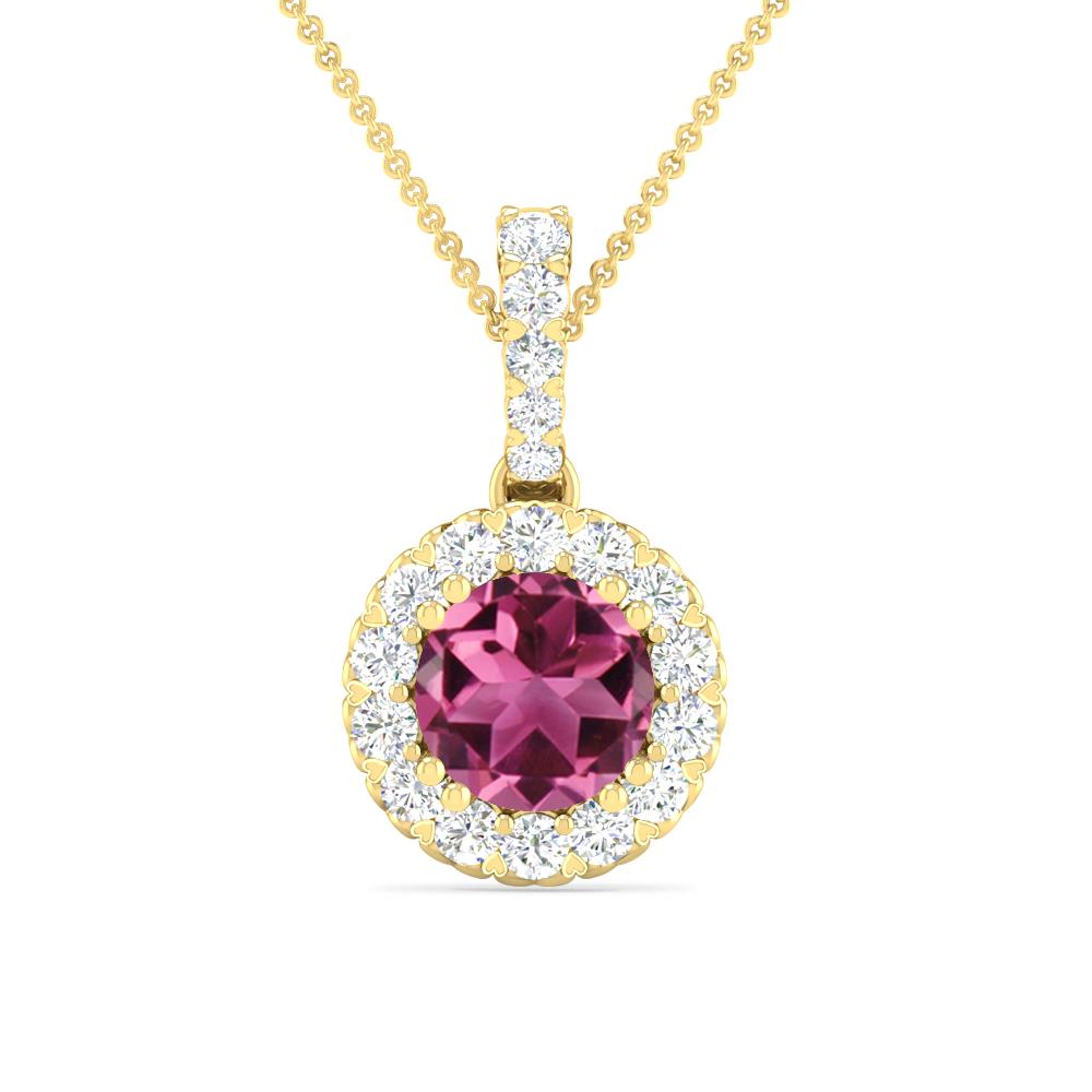 Yellow Gold - Pink Tourmaline