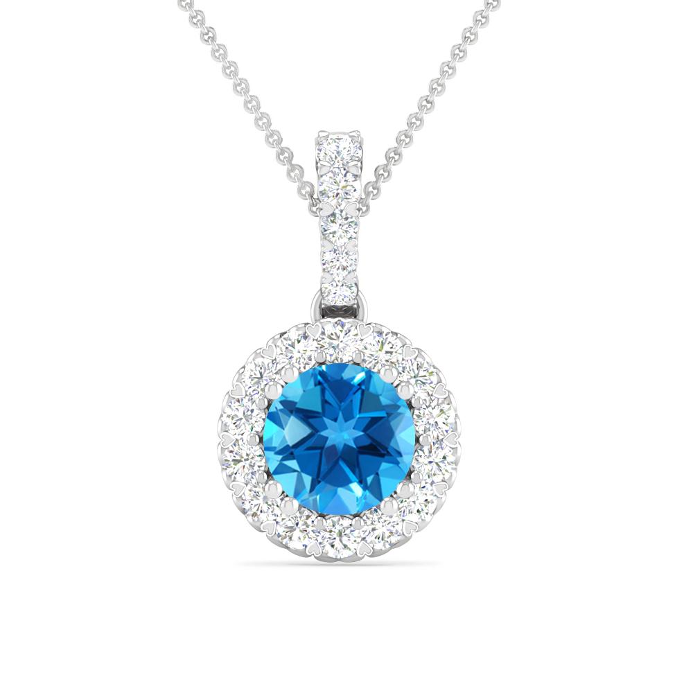 White Gold - Blue Topaz