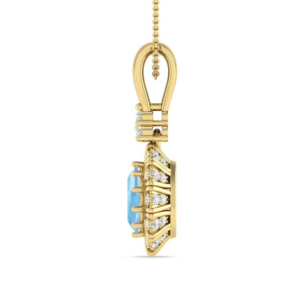 Yellow Gold - Aquamarine