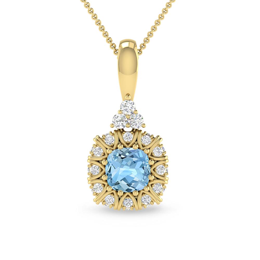 Yellow Gold - Aquamarine