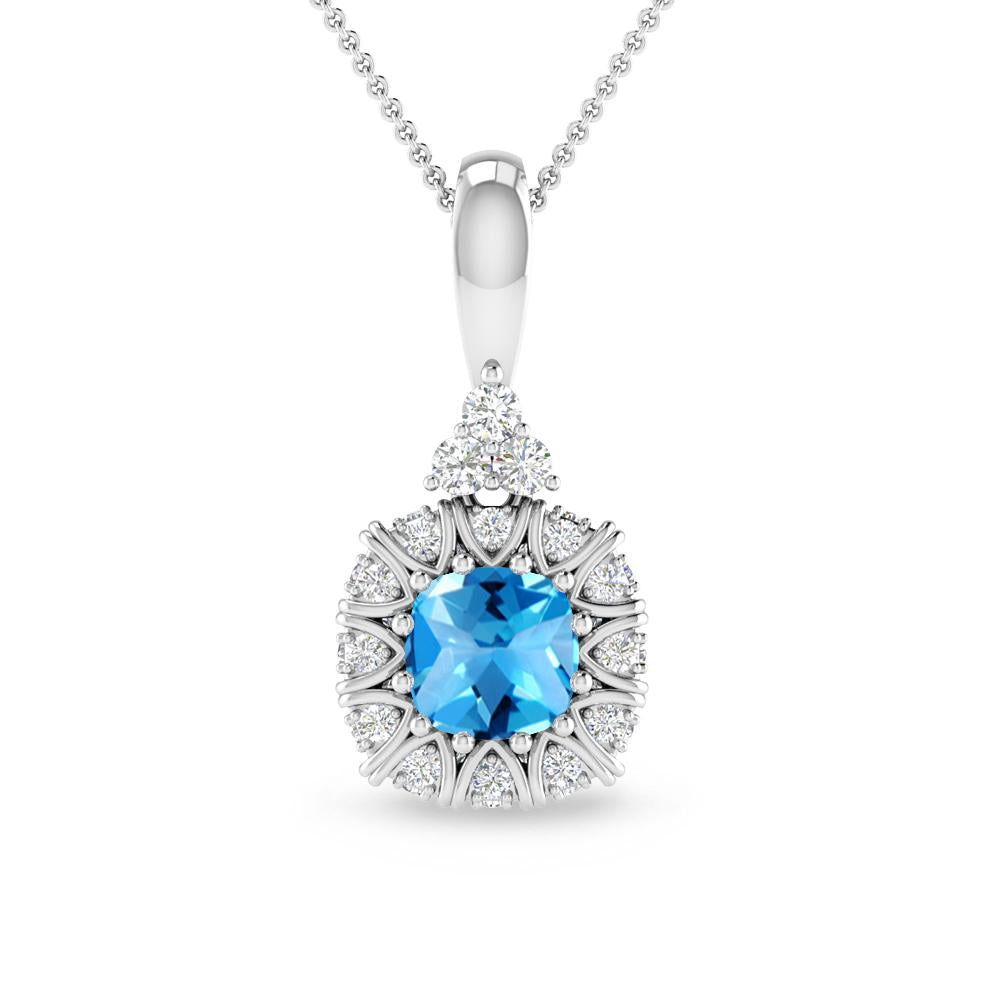 White Gold - Blue Topaz