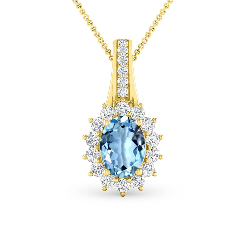 Yellow Gold - Aquamarine