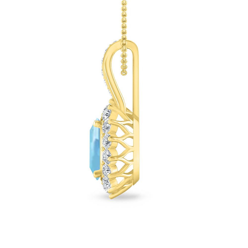 Yellow Gold - Aquamarine