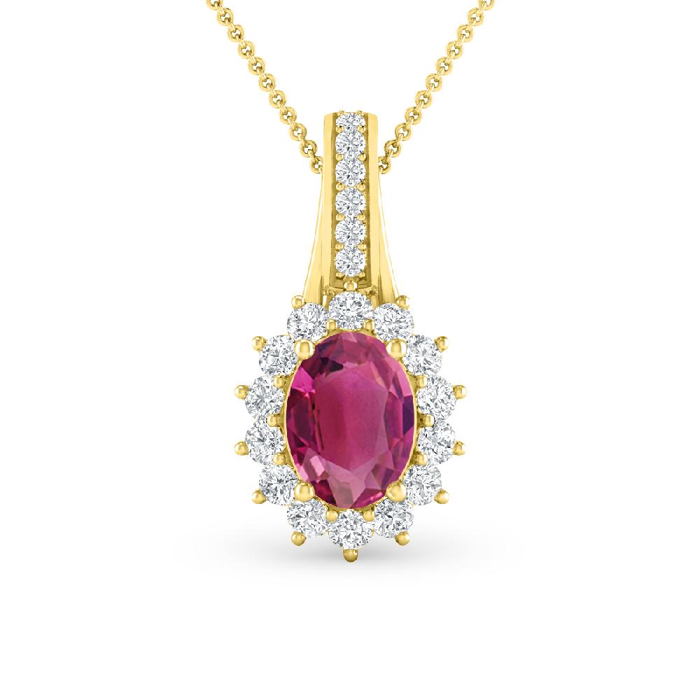 Yellow Gold - Pink Tourmaline