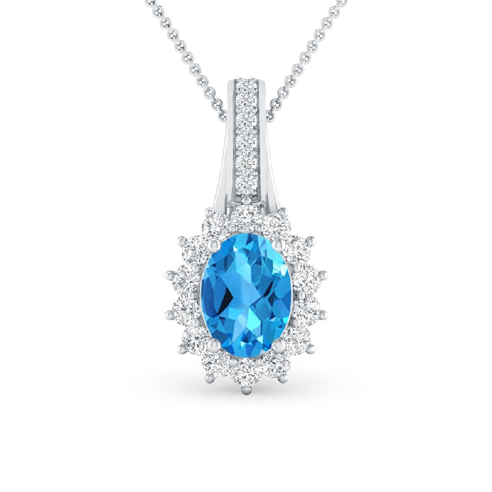 White Gold - Blue Topaz