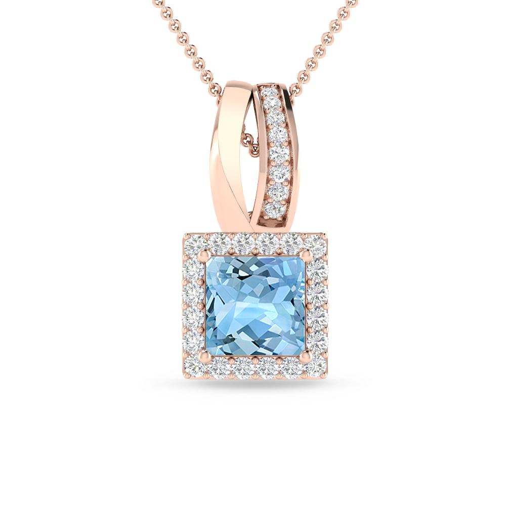 Rose Gold - Aquamarine