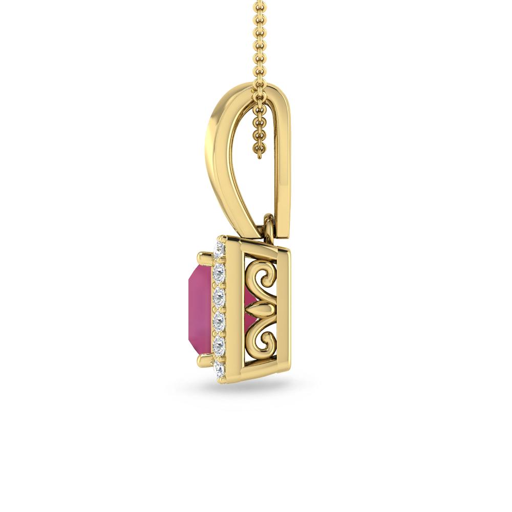 Yellow Gold - Pink Tourmaline