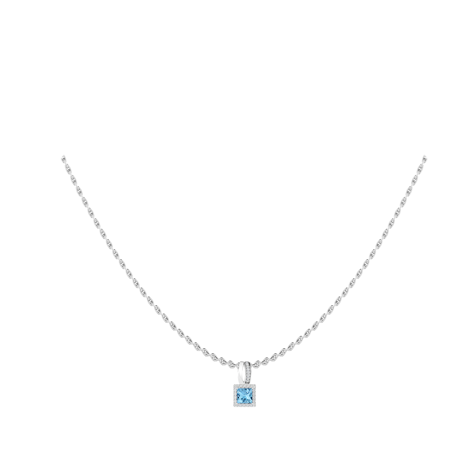 White Gold - Blue Topaz