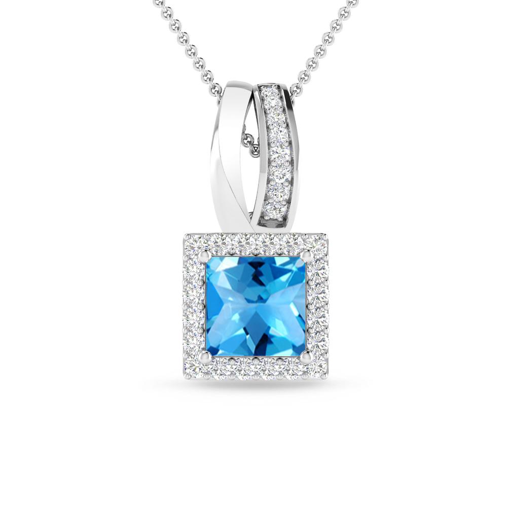 White Gold - Blue Topaz