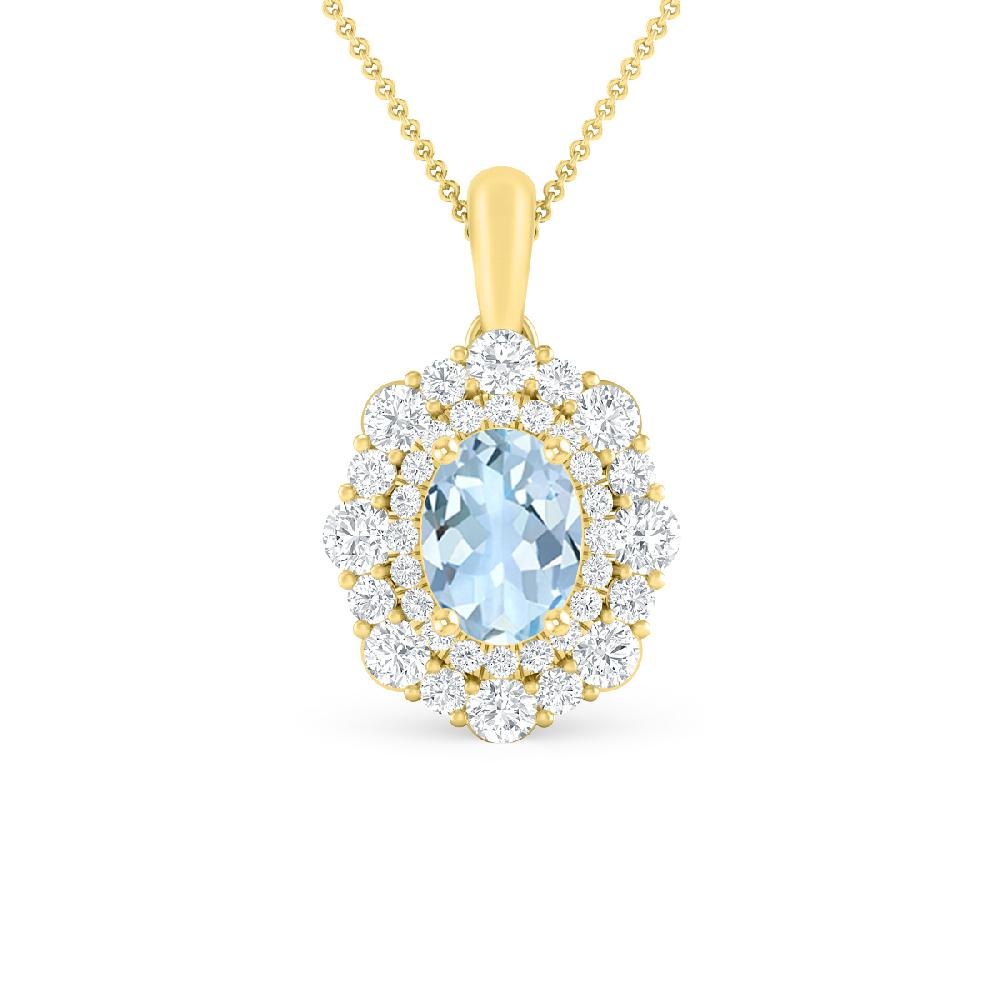 Yellow Gold - Aquamarine