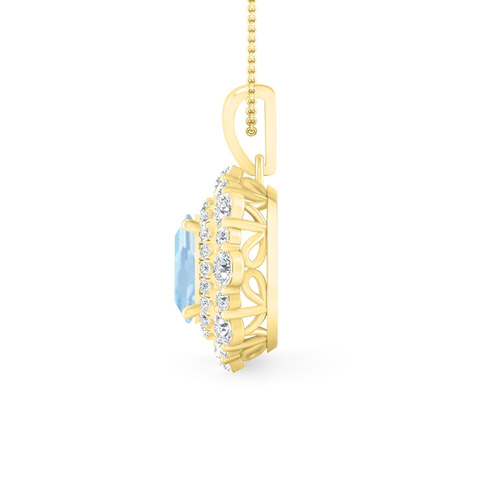 Yellow Gold - Aquamarine