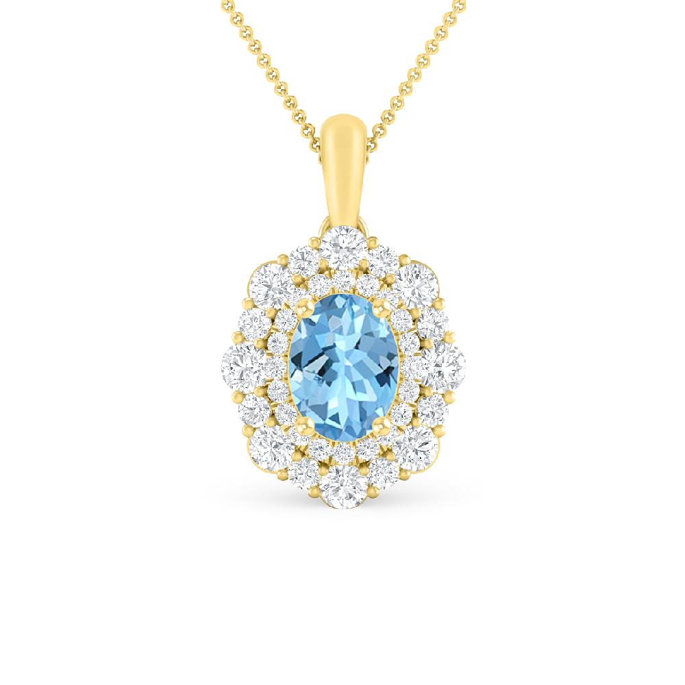 Yellow Gold - Aquamarine