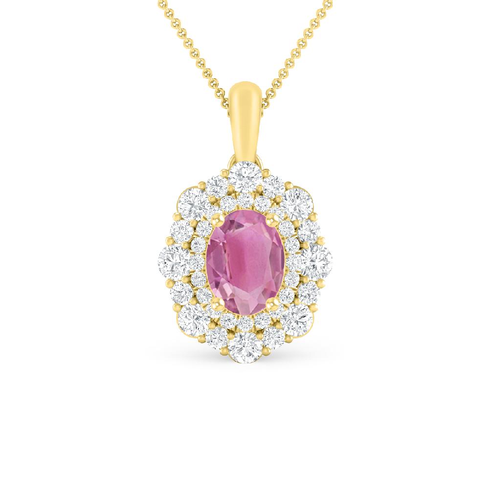 Yellow Gold - Pink Tourmaline