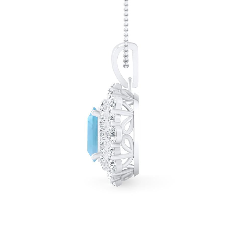 White Gold - Blue Topaz