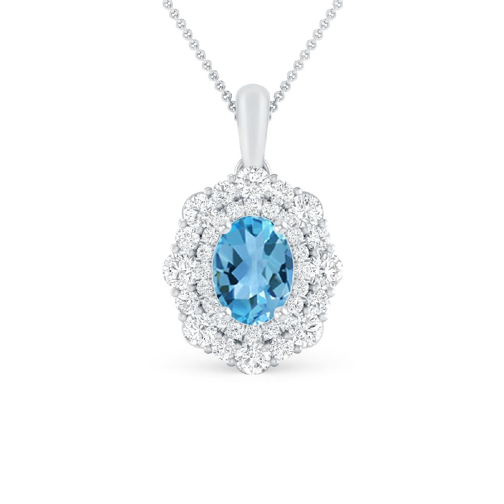 White Gold - Blue Topaz