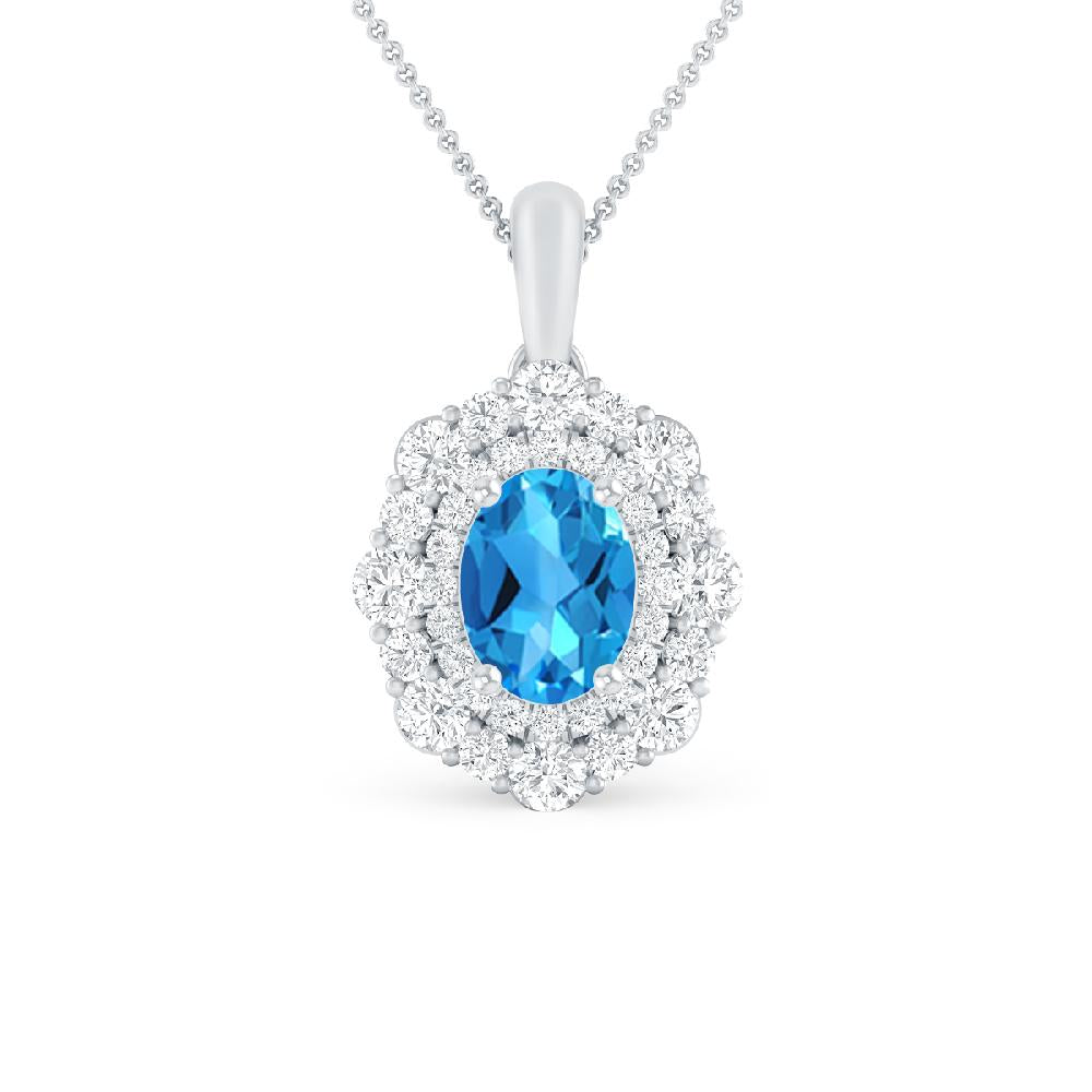 White Gold - Blue Topaz