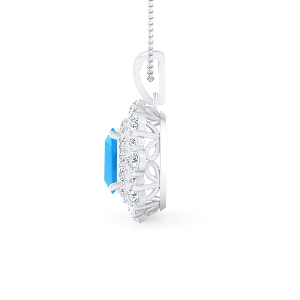 White Gold - Blue Topaz