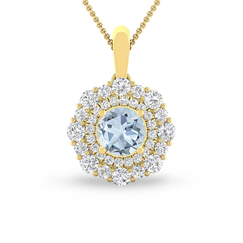 Yellow Gold - Aquamarine