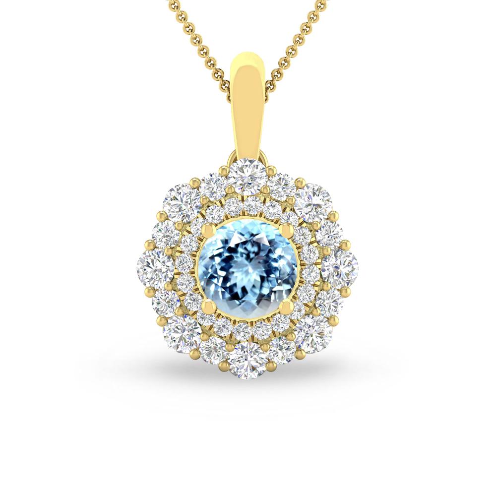 Yellow Gold - Aquamarine