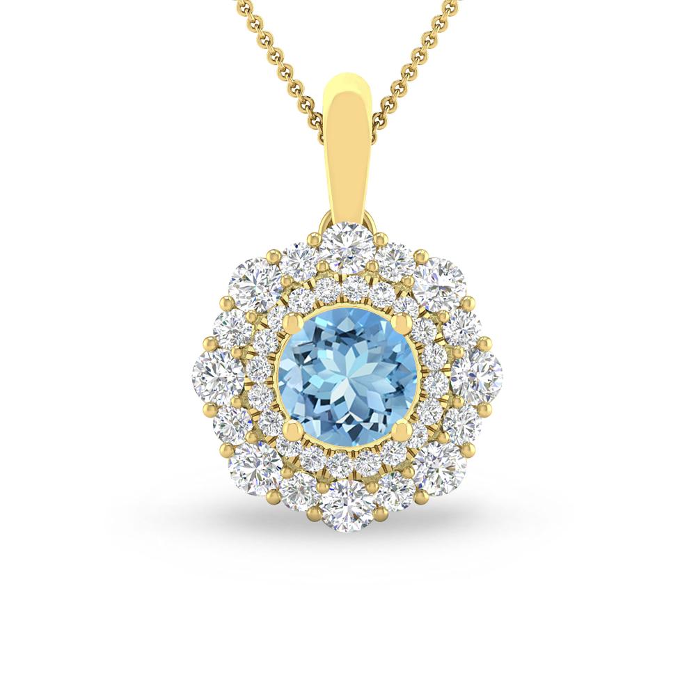 Yellow Gold - Aquamarine