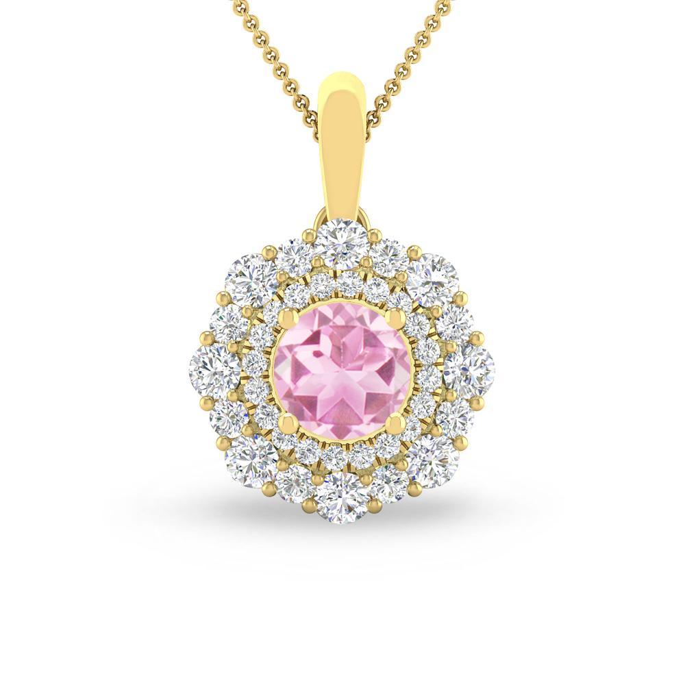 Yellow Gold - Pink Tourmaline