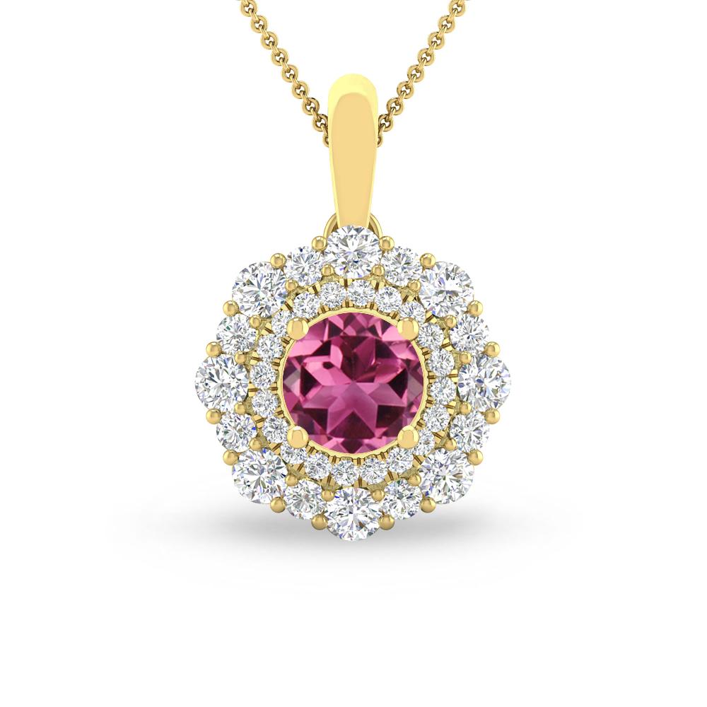 Yellow Gold - Pink Tourmaline