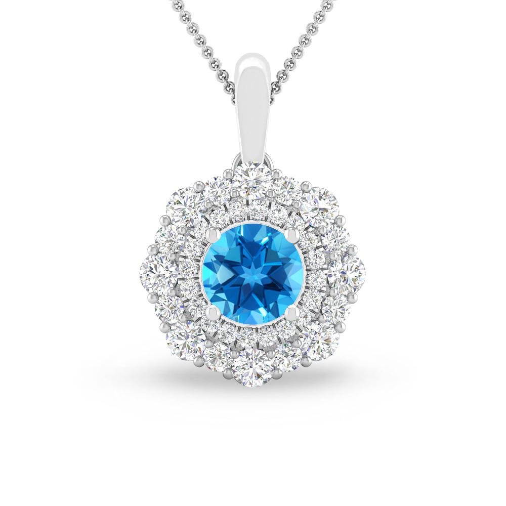 White Gold - Blue Topaz