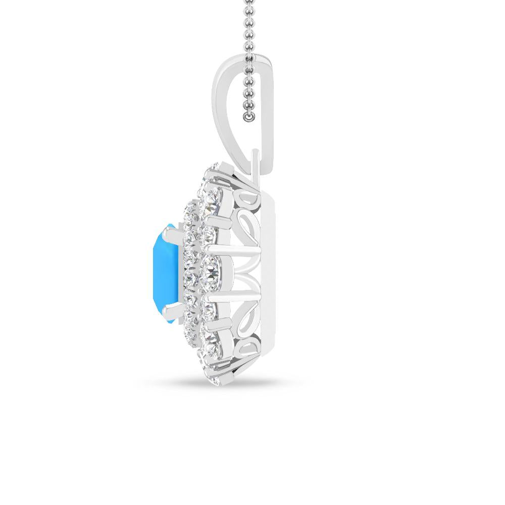 White Gold - Blue Topaz