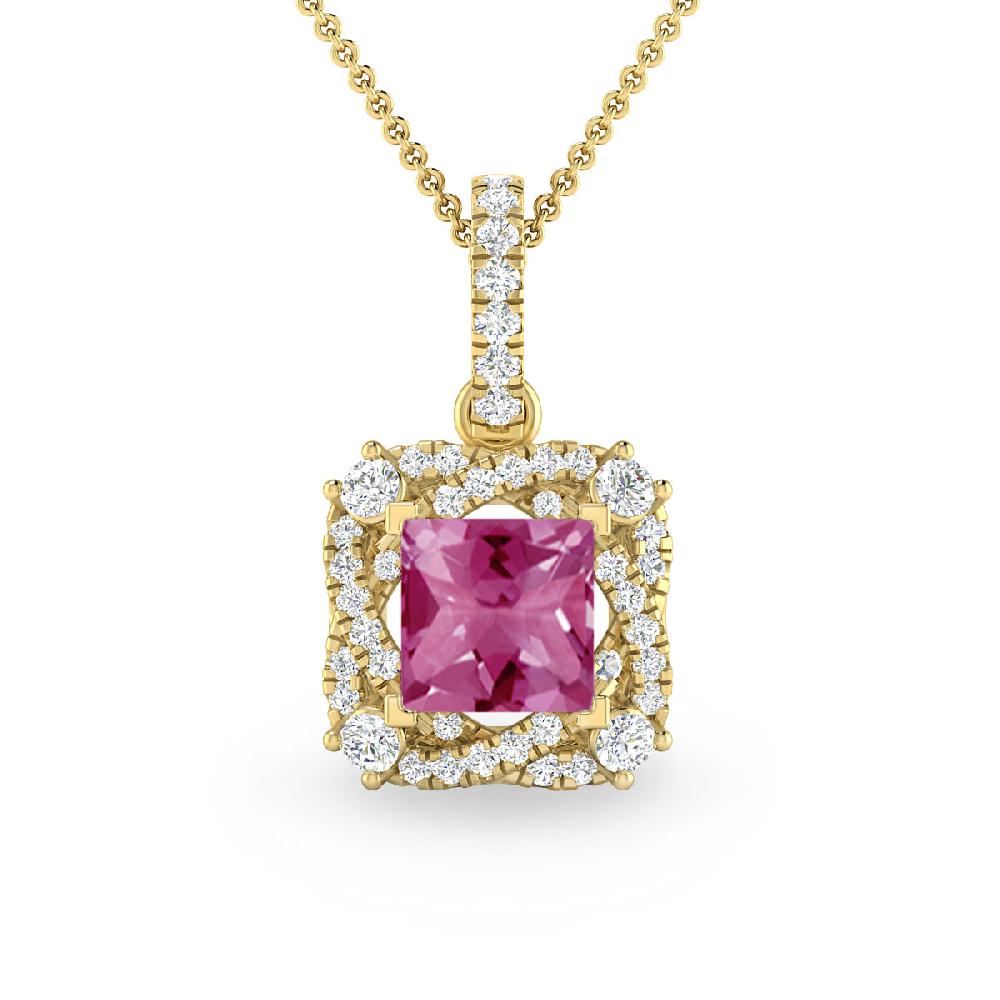 Yellow Gold - Pink Tourmaline