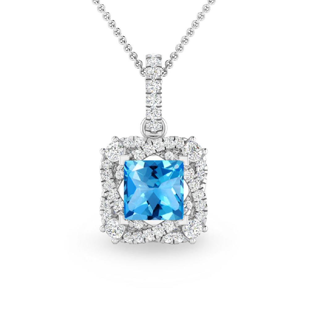 White Gold - Blue Topaz