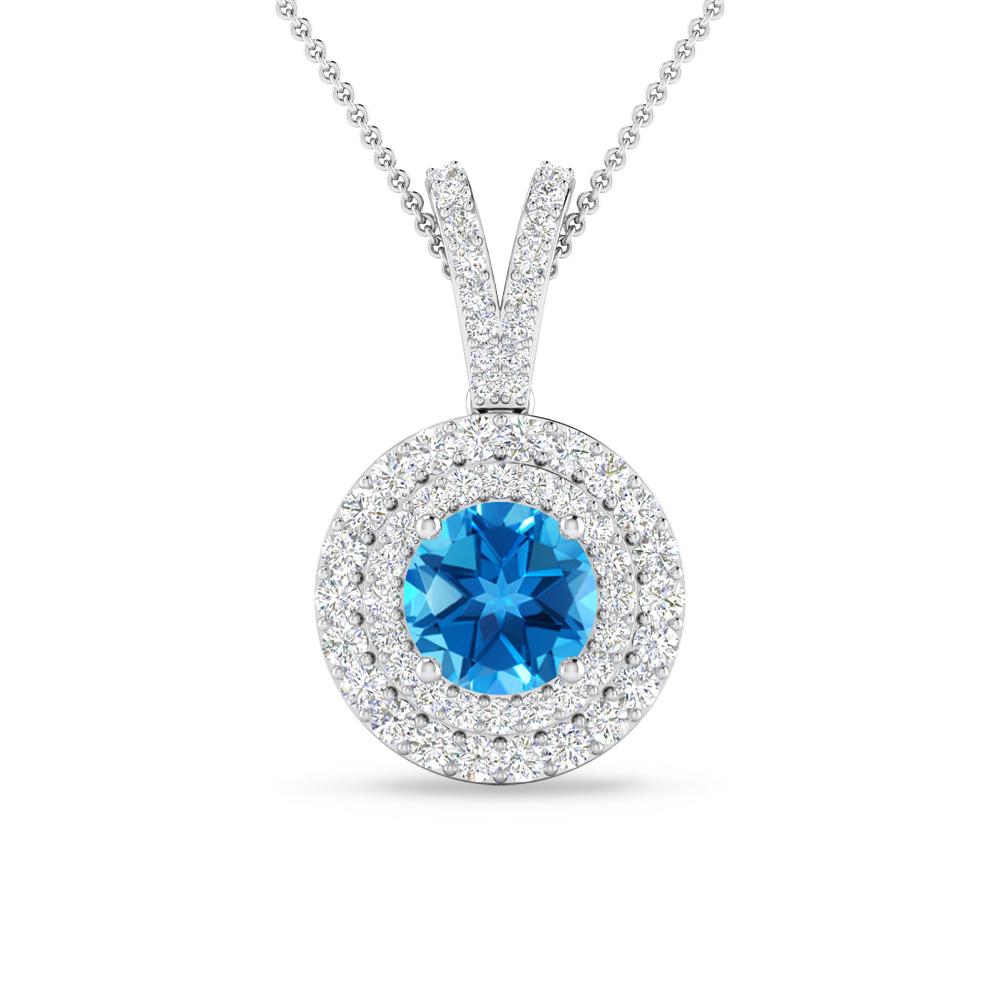 White Gold - Blue Topaz