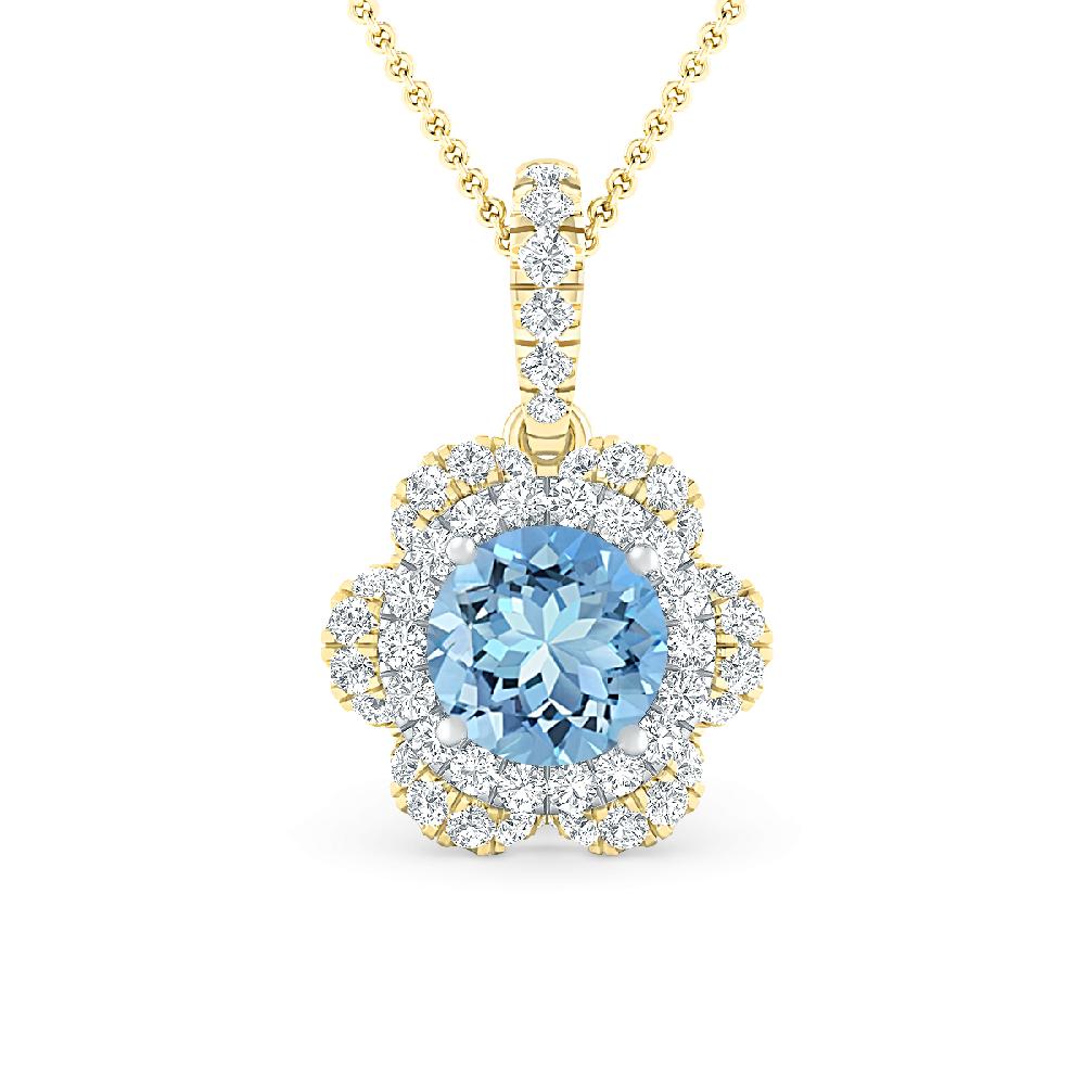 Yellow Gold - Aquamarine