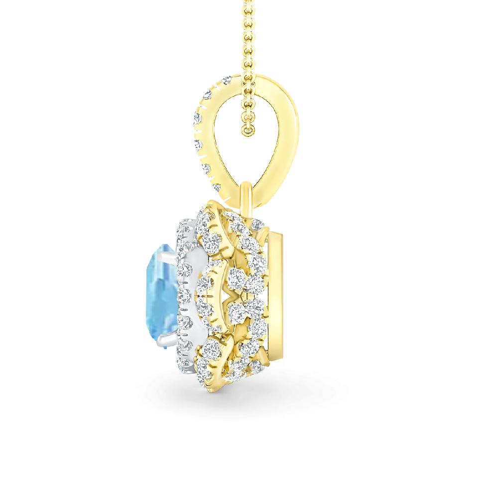 Yellow Gold - Aquamarine