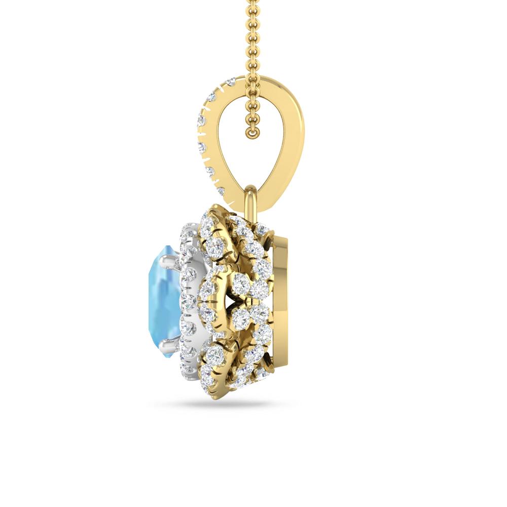 Yellow Gold - Aquamarine