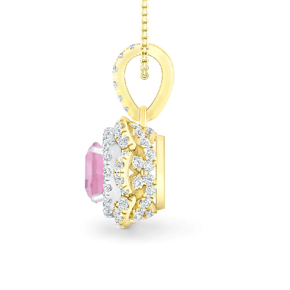 Yellow Gold - Pink Tourmaline