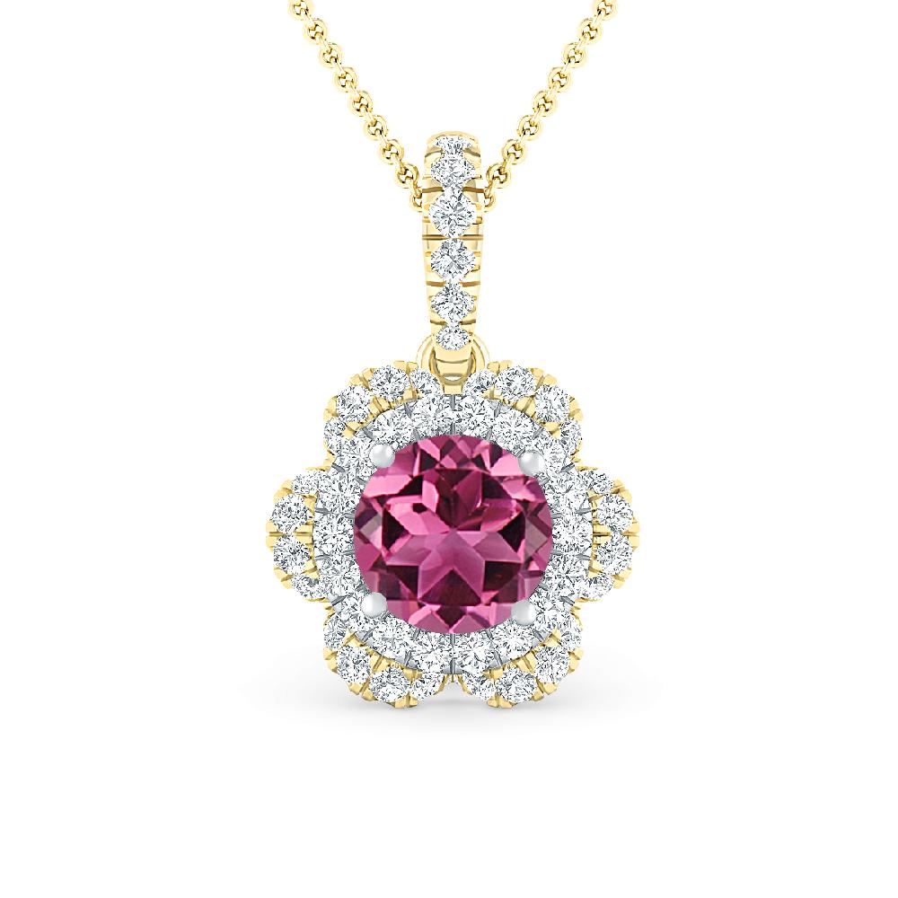 Yellow Gold - Pink Tourmaline