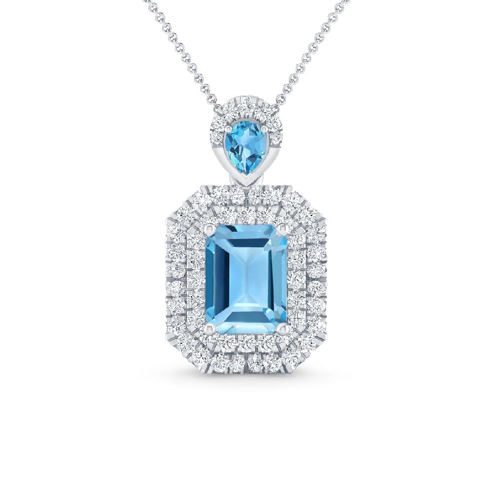 White Gold - Blue Topaz