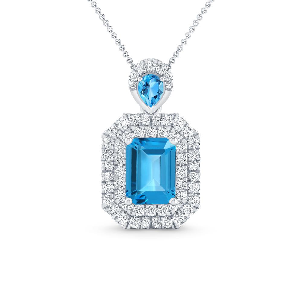 White Gold - Blue Topaz