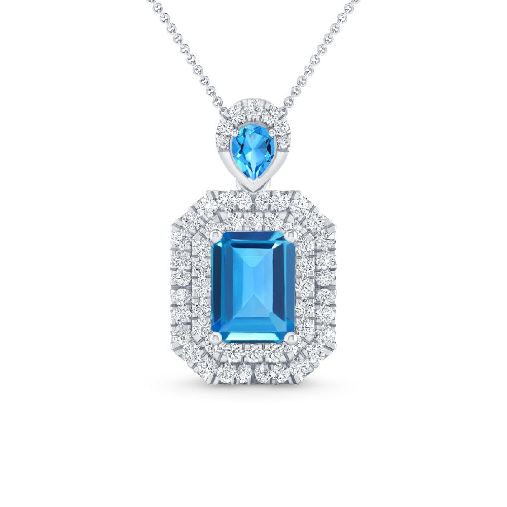 White Gold - Blue Topaz