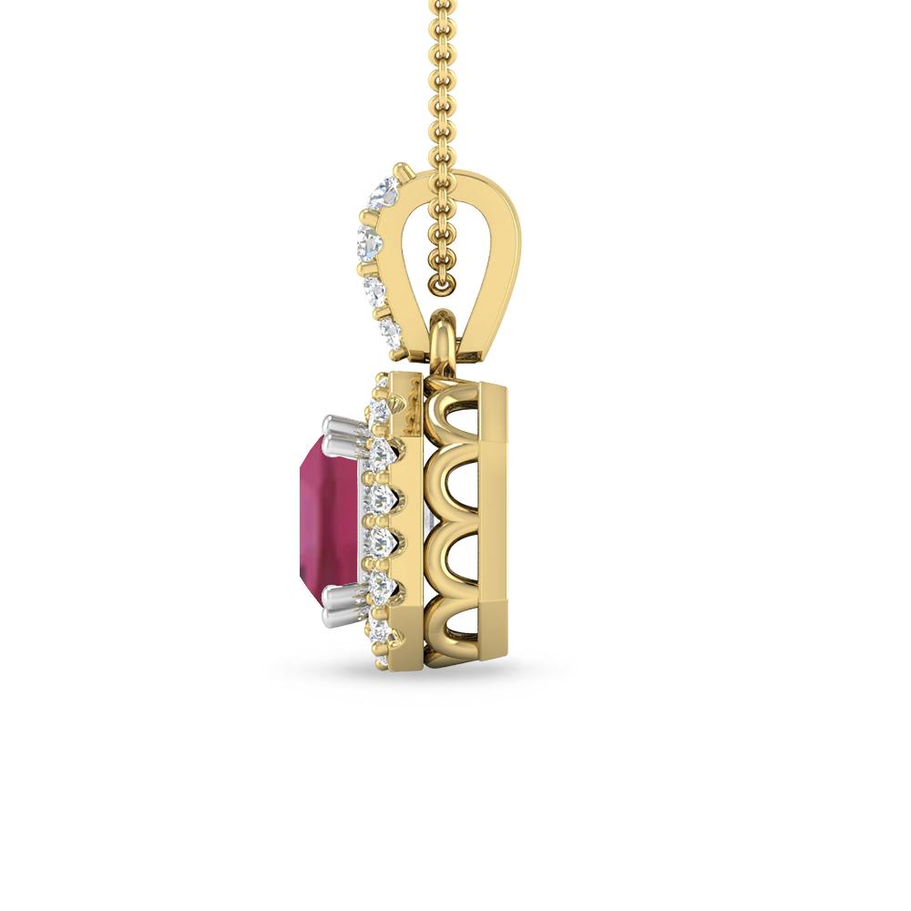 Yellow Gold - Pink Tourmaline