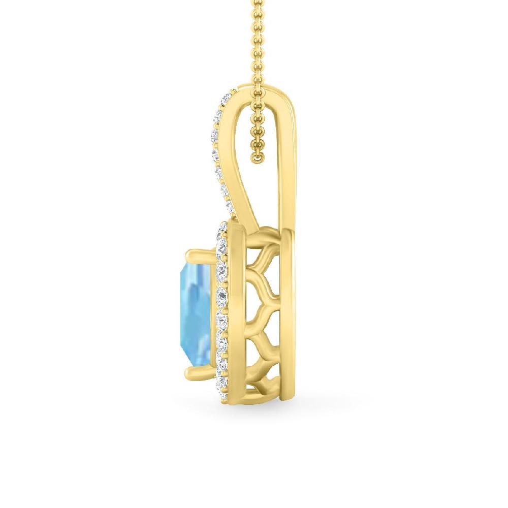 Yellow Gold - Aquamarine