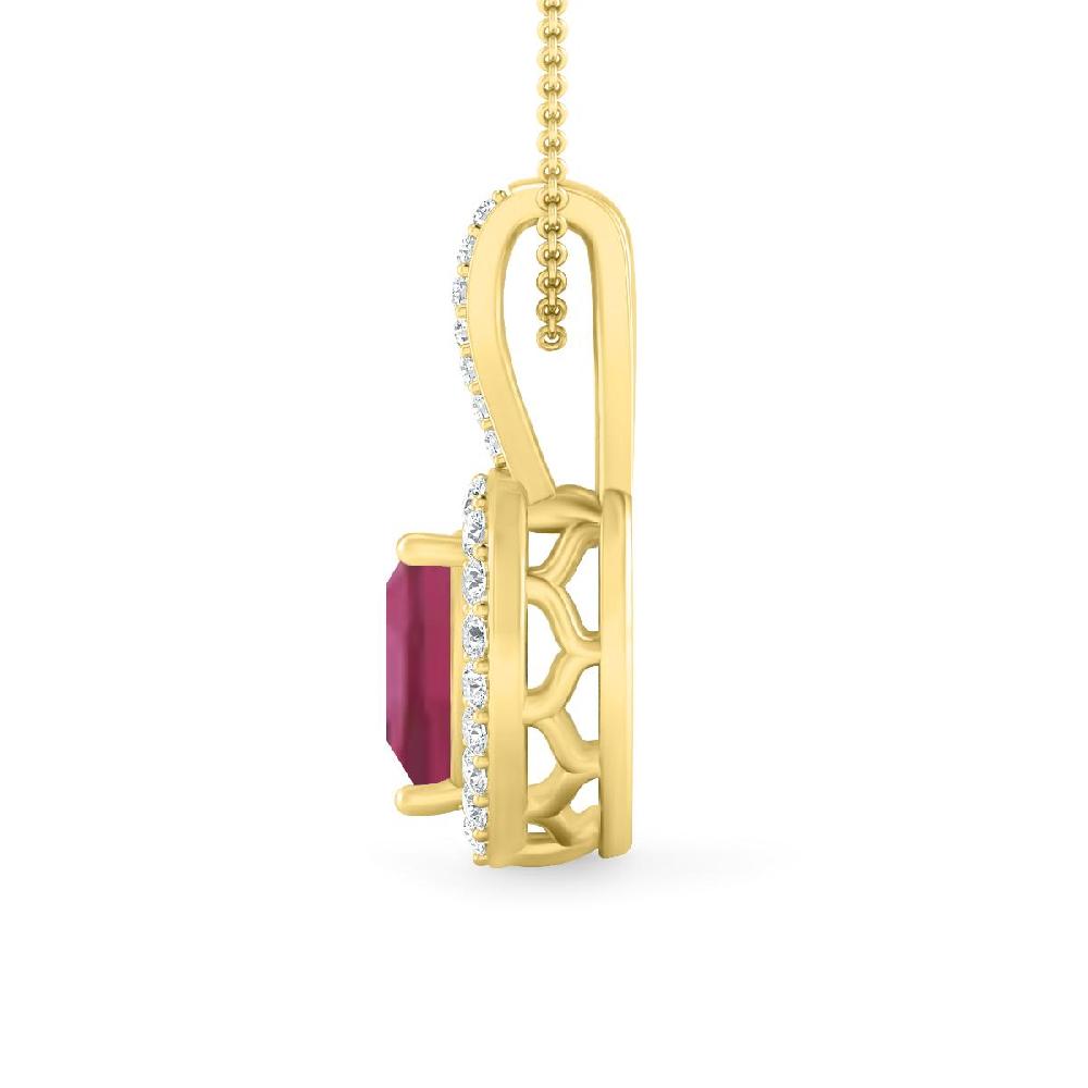 Yellow Gold - Pink Tourmaline