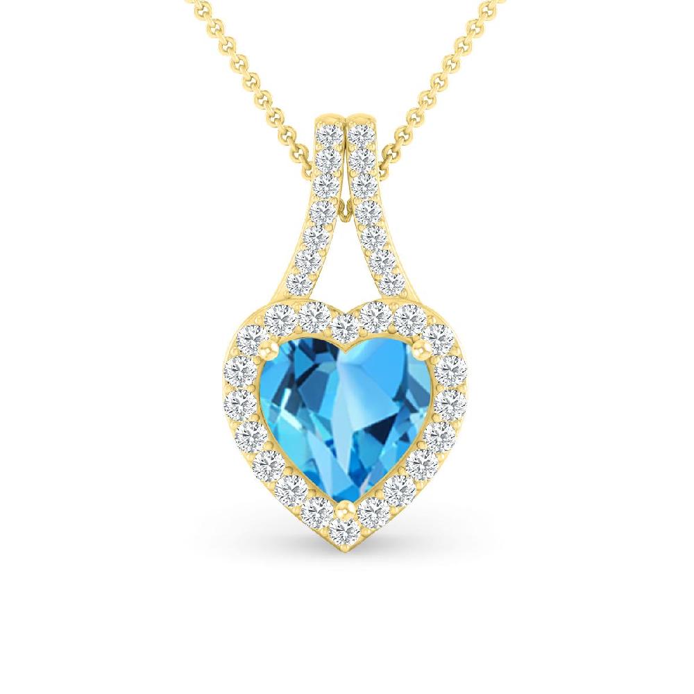 Yellow Gold - Blue Topaz