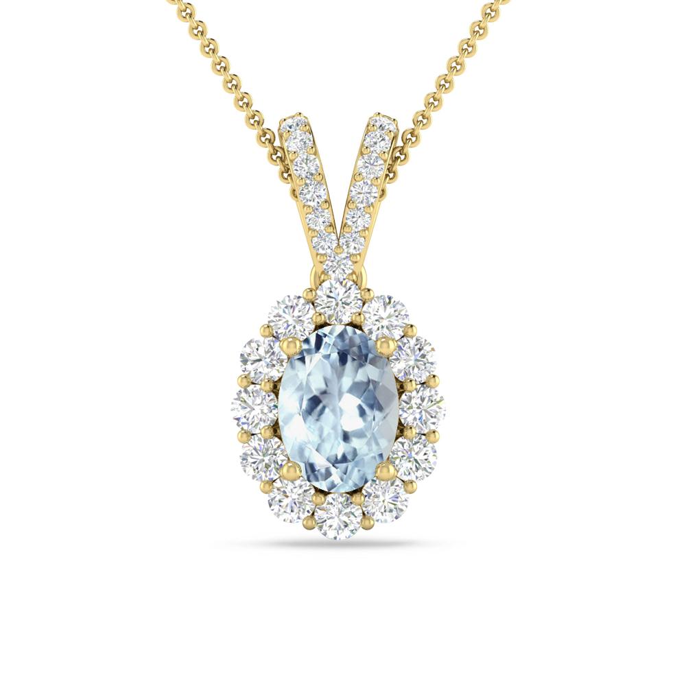 Yellow Gold - Aquamarine