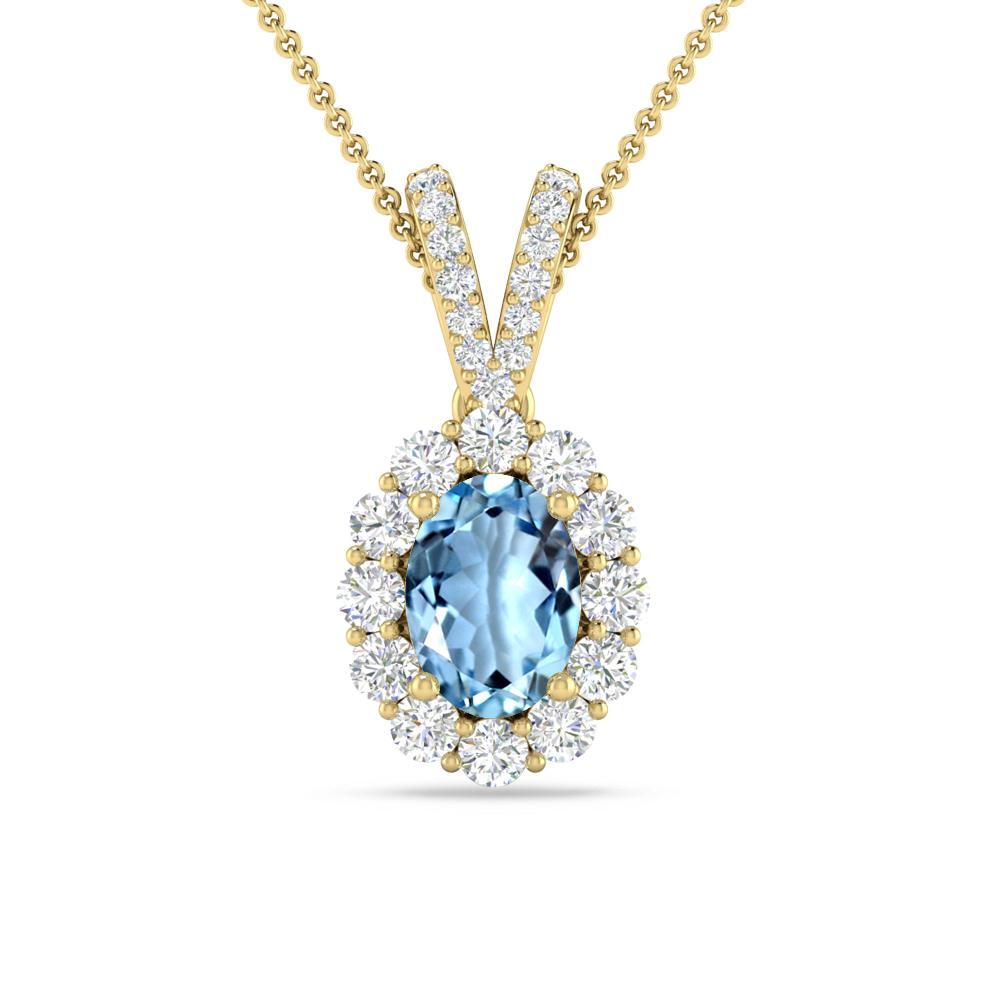 Yellow Gold - Aquamarine