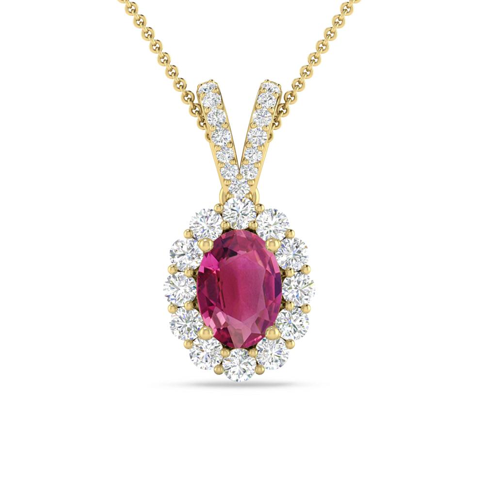 Yellow Gold - Pink Tourmaline